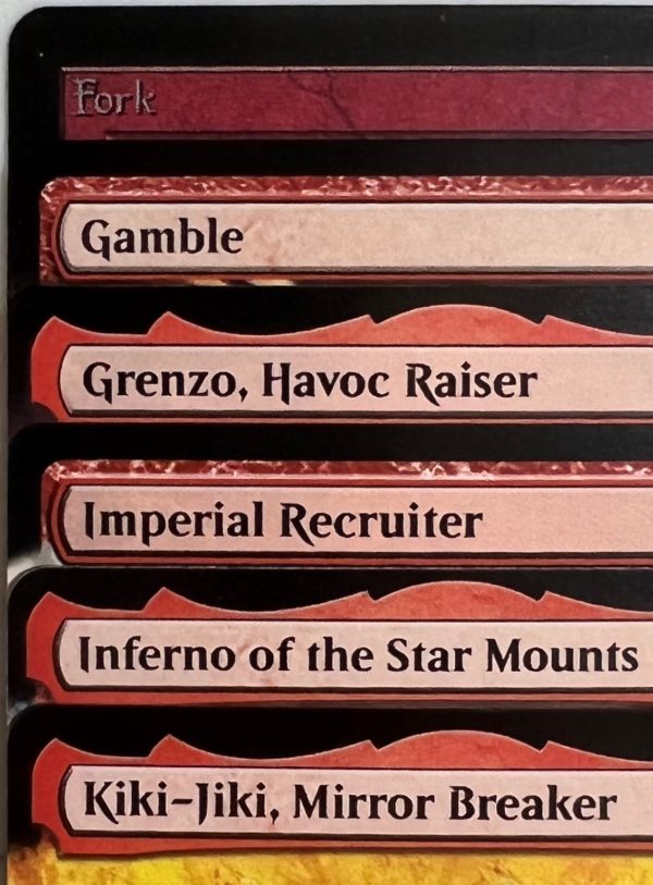 Fork Gamble Grenzo, Havoc Raiser Imperial Recruiter Inferno of the Star Mounts Kiki-Jiki, Mirror Breaker