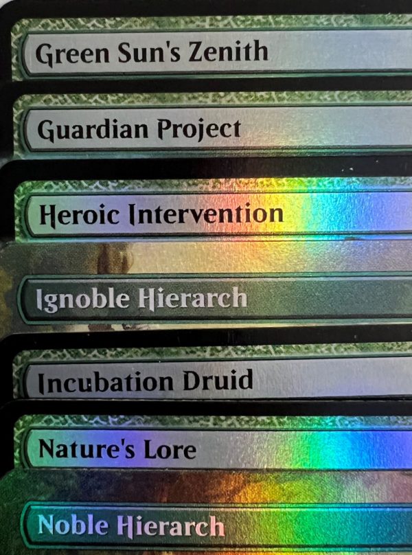 Green Sun's Zenith Guardian Project Heroic Intervention Ignoble Hierarch Incubation Druid Nature's Lore Noble Hierarch